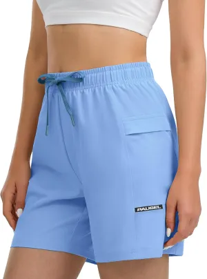 Women's Hiking Cargo Casual Shorts 6 inches Lightweight Quick Dry Athletic Shorts for Golf Workout Travel Summer 2025