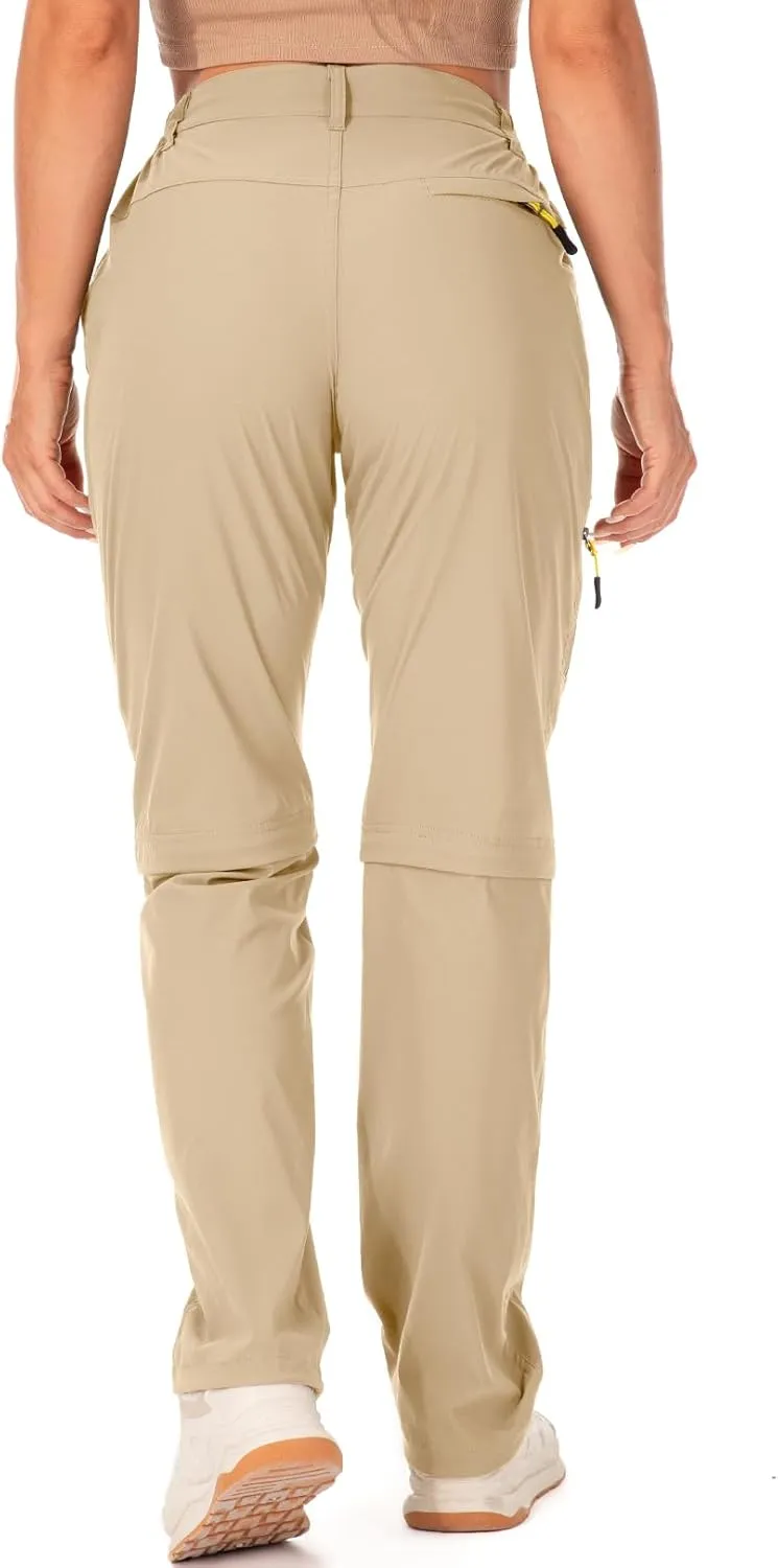 Women's Hiking Pants Convertible Quick Dry Stretch Lightweight Zip-Off Outdoor Fishing Travel Safari Pants