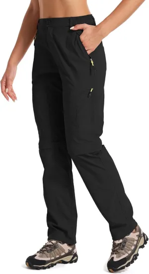 Women's Hiking Pants Convertible Quick Dry Stretch Lightweight Zip-Off Outdoor Fishing Travel Safari Pants