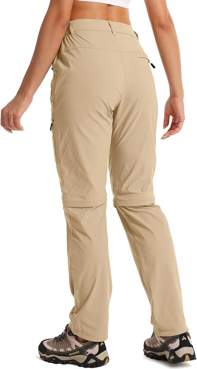 Women's Hiking Pants Convertible Quick Dry Stretch Lightweight Zip-Off Outdoor Fishing Travel Safari Pants