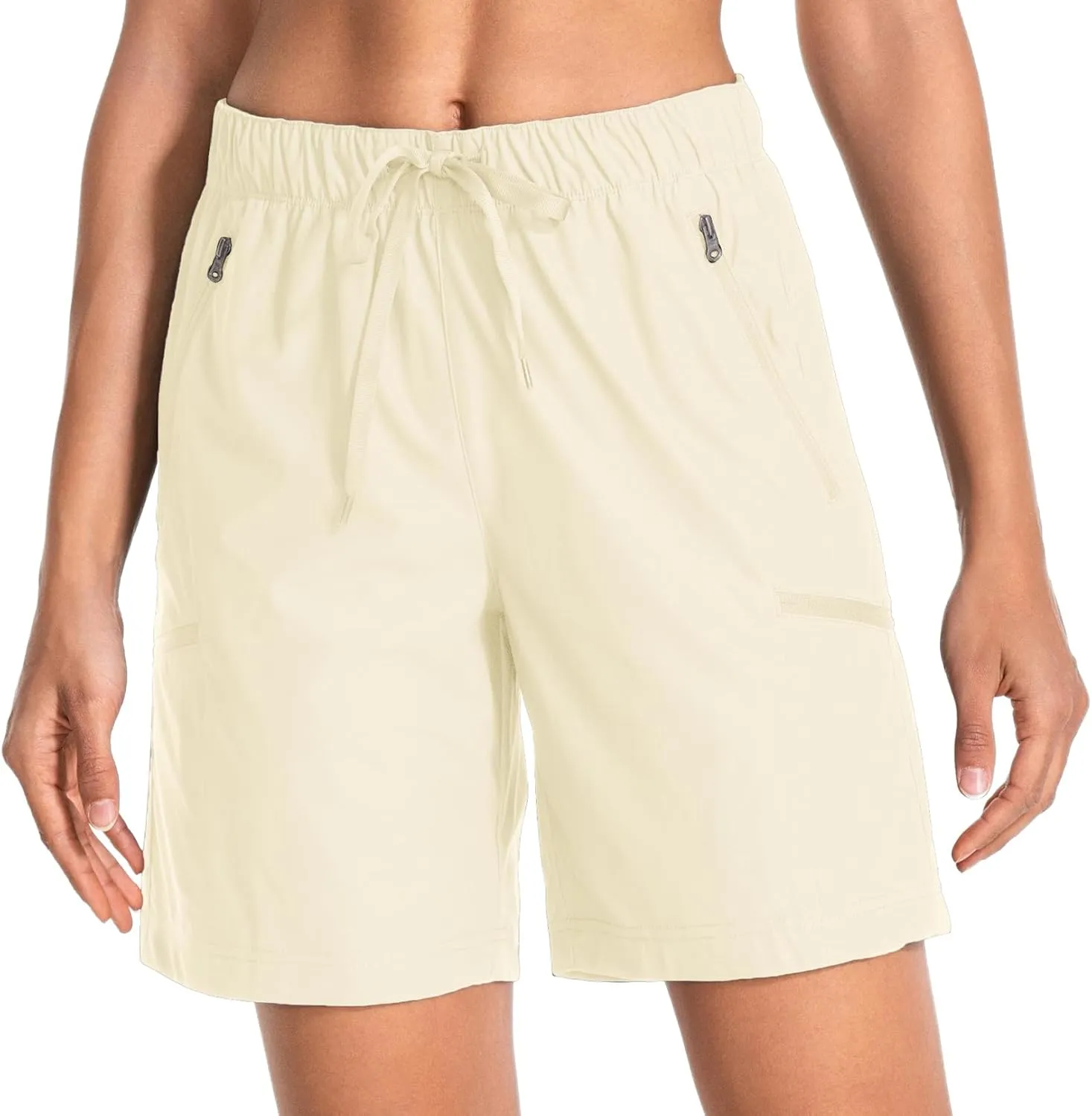 Women's Hiking Shorts Quick Dry Lightweight Summer Golf Bermuda Shorts for Outdoor Athletic with Zipper Pockets