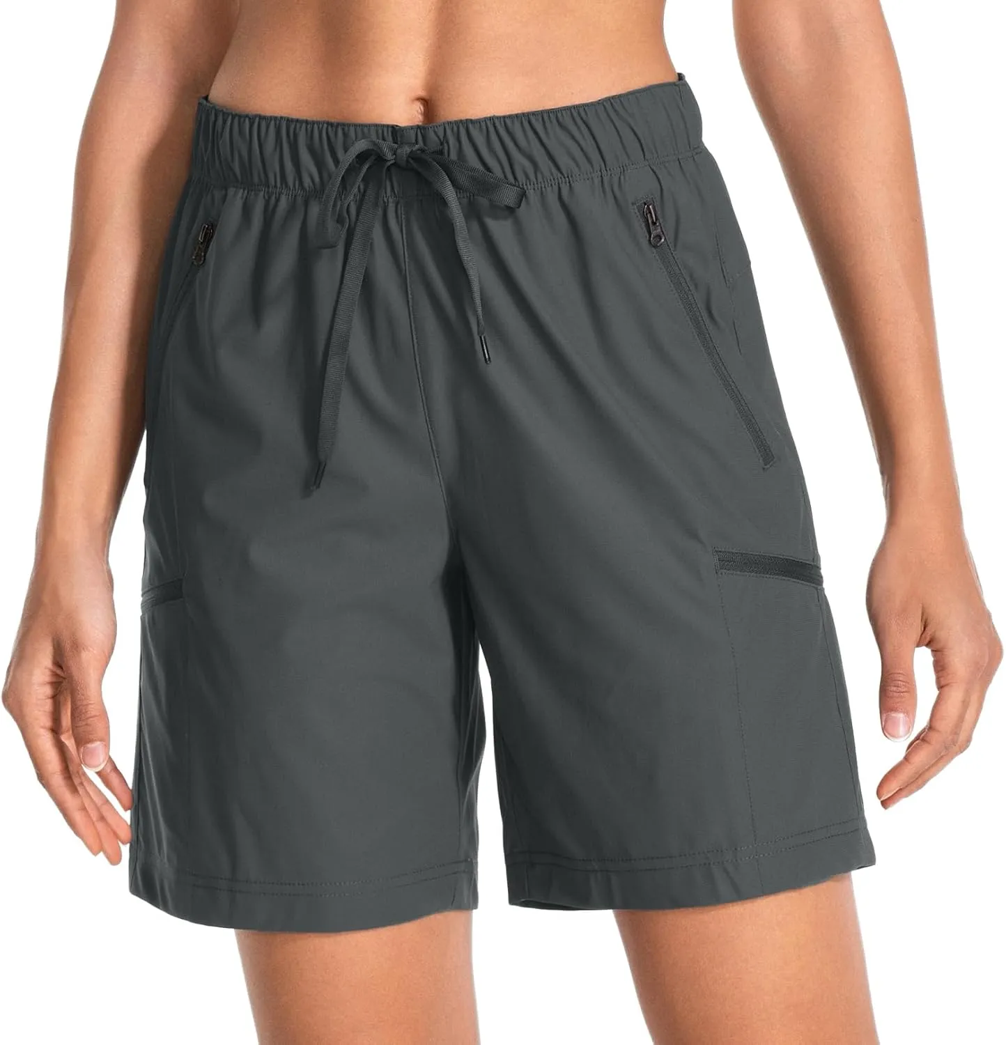 Women's Hiking Shorts Quick Dry Lightweight Summer Golf Bermuda Shorts for Outdoor Athletic with Zipper Pockets