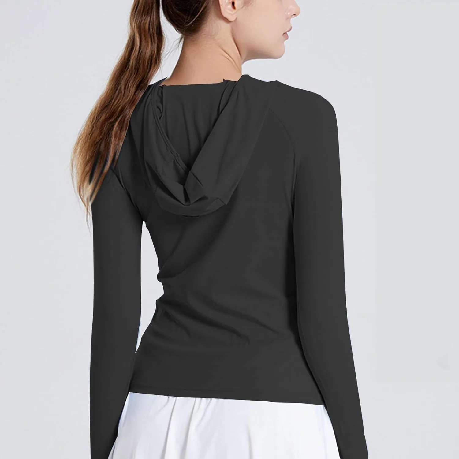 Women's Hoodie Sun Shirts Lightweight Quick Dry UV Protection Shirts Plus Size Long Sleeve Hiking Outdoor Clothing