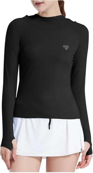 Women's Hoodie Sun Shirts Lightweight Quick Dry UV Protection Shirts Plus Size Long Sleeve Hiking Outdoor Clothing
