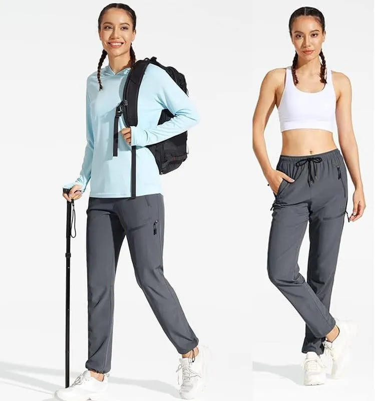 Women's Lightweight Hiking Cargo Pants Quick Dry Casual Travel Sweatpants Joggers Water Resistant