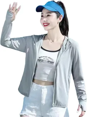 Women's Sunscreens Jacket Summer 2024 Thin UV Coat Breathable Sun-Protective Clothing Hooded Tops Female