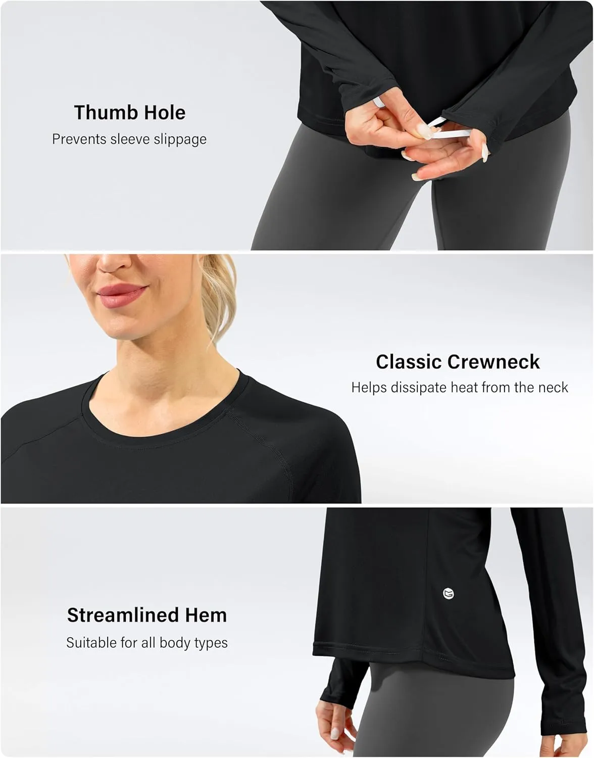 Women's UPF 50  Sun Shirts Long Sleeve UV Protection Rash Guard Lightweight Quick Dry Workout Hiking Tops for Women