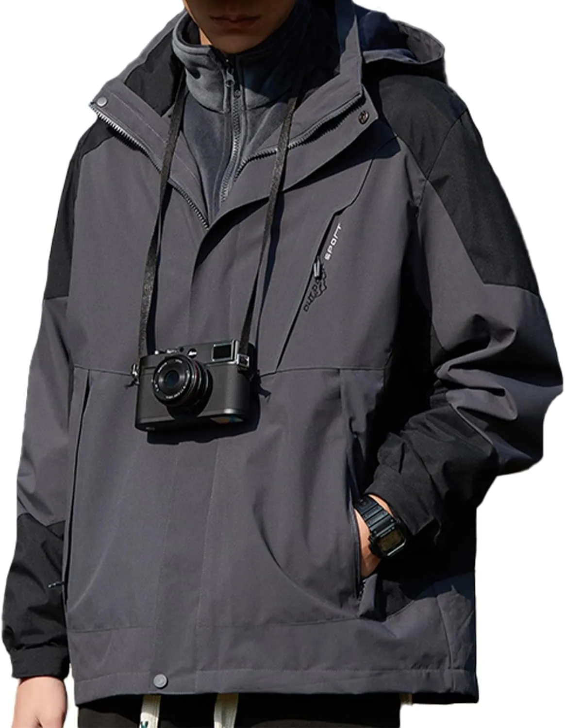 Women's Waterproof Rain Jacket Lightweight Hooded Raincoat for Hiking Travel Outdoor Softshell Windbreaker Jacket