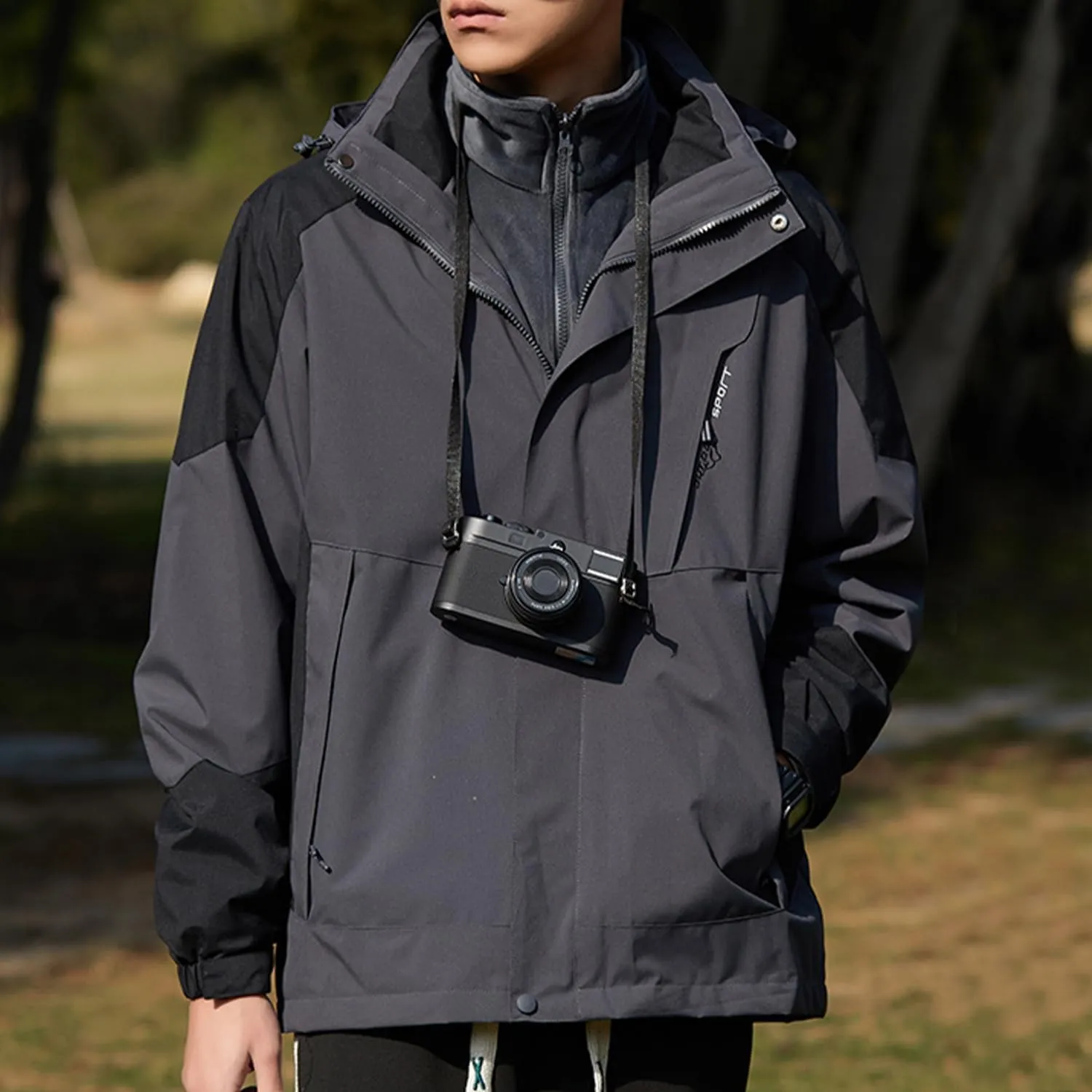 Women's Waterproof Rain Jacket Lightweight Hooded Raincoat for Hiking Travel Outdoor Softshell Windbreaker Jacket