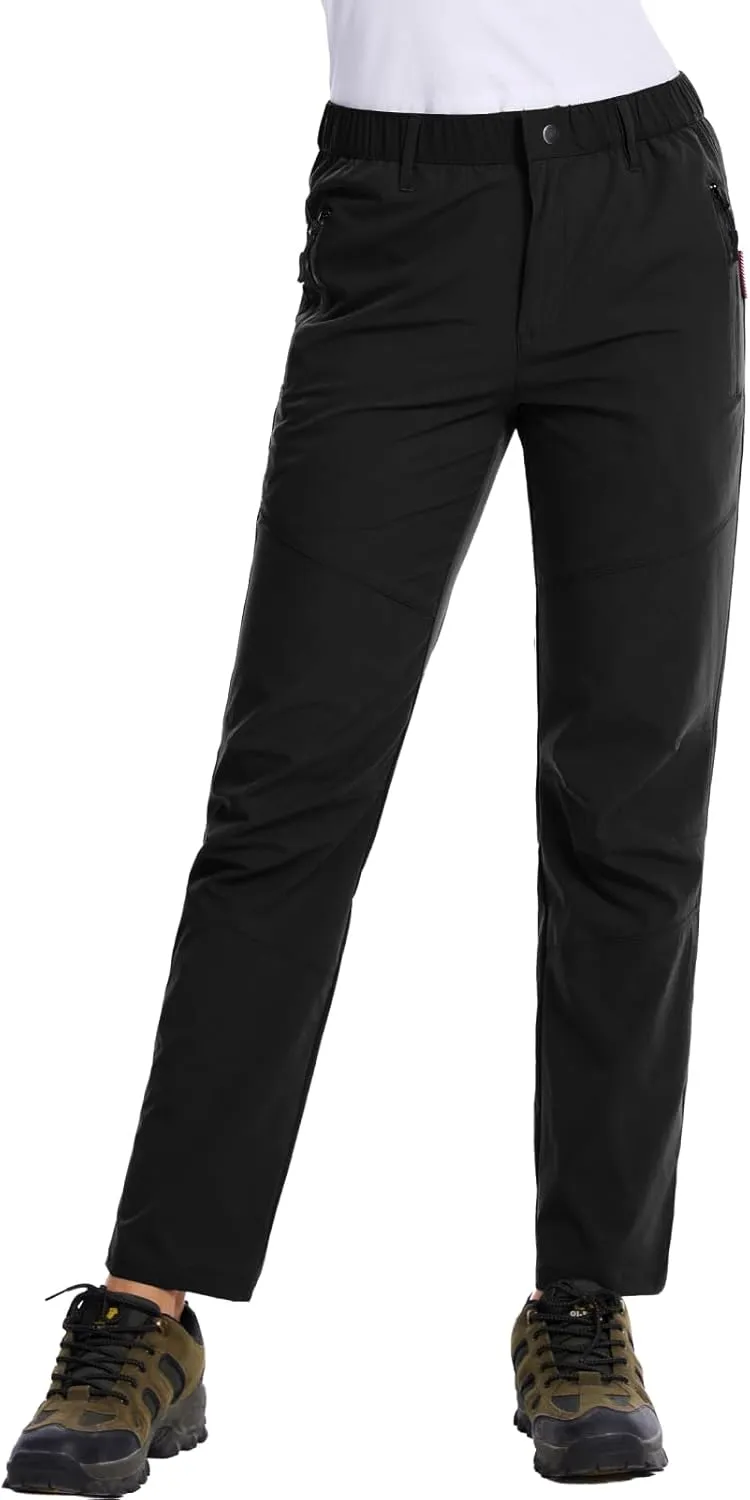 WORK IDEA Women's Hiking Pants Outdoor Water-Resistant Quick Dry Flex Travel Pants Lightweight