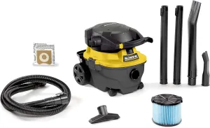 WORKSHOP Wet/Dry Vacs Shop Vacuum WS0400DE 4-Gallon 6.0 Peak HP Portable Wet Dry Vacuum Cleaner with Detachable Leaf Blower, Filter, Bag, Hose and Attachments for Indoor/Outdoor Cleaning and Blowing