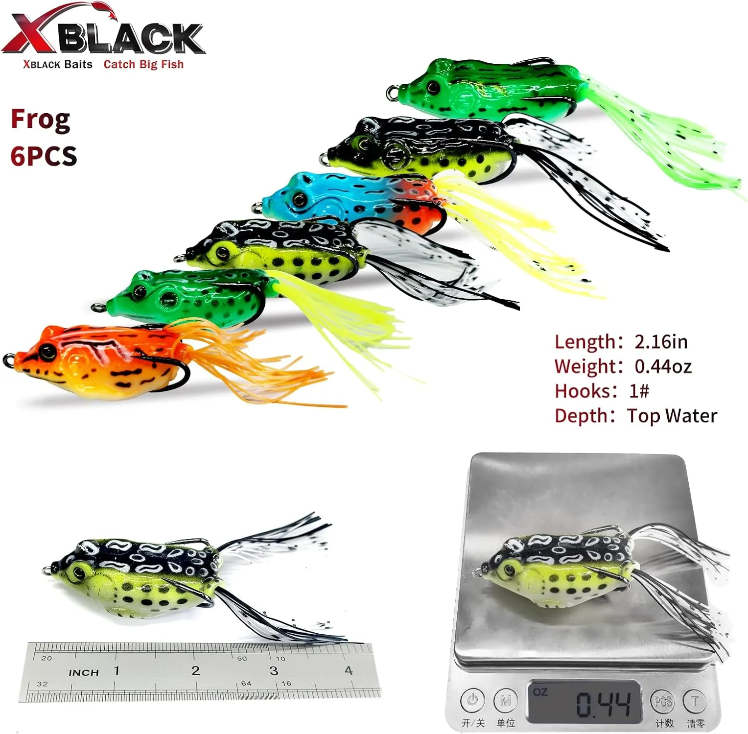XBLACK Hard Fishing Lures Set Minnow Popper Jointed VIB Shrimp Frogs CrankBaits for Beginner Starter, XBLACK Baits, Catch Big Fish!