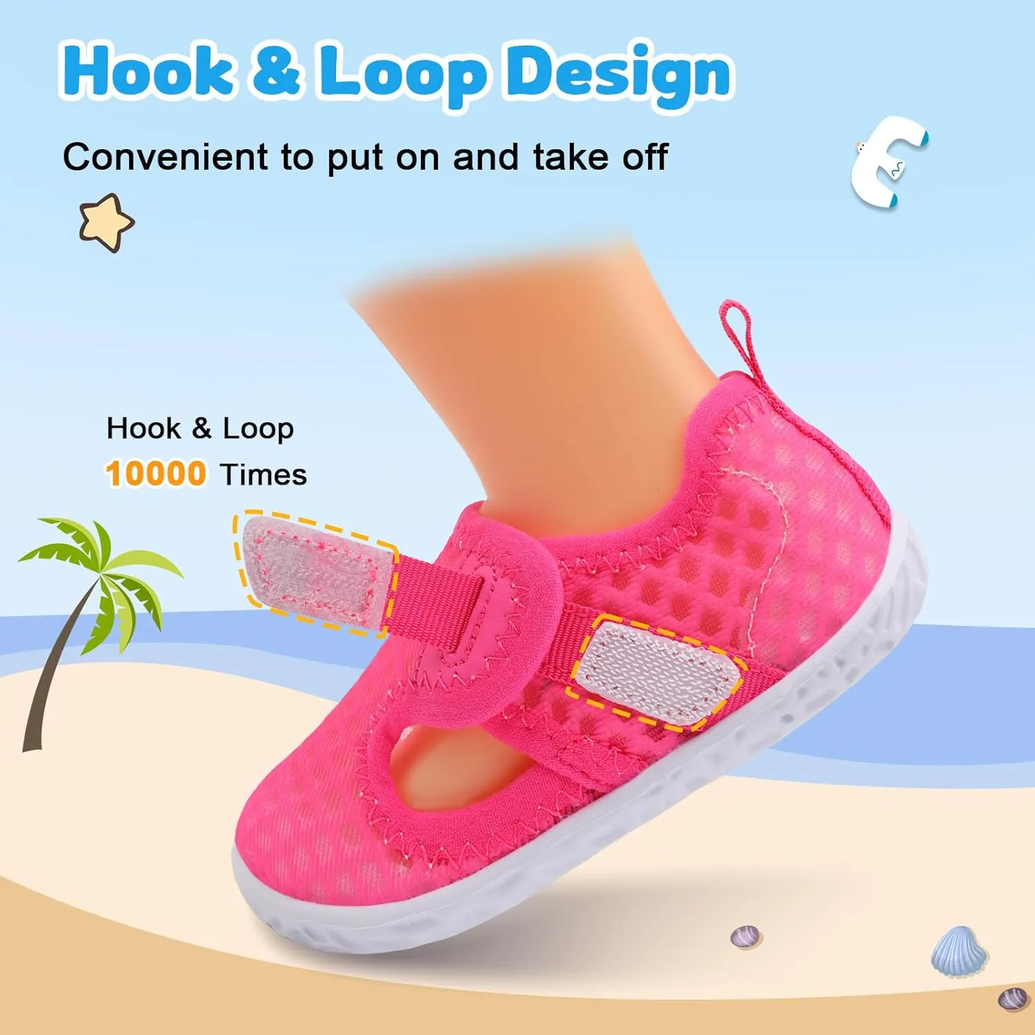 XIHALOOK Toddler Water Shoes for Boys Girls Kids Quick Dry Aqua Skin Barefoot for Beach Swim Pool River