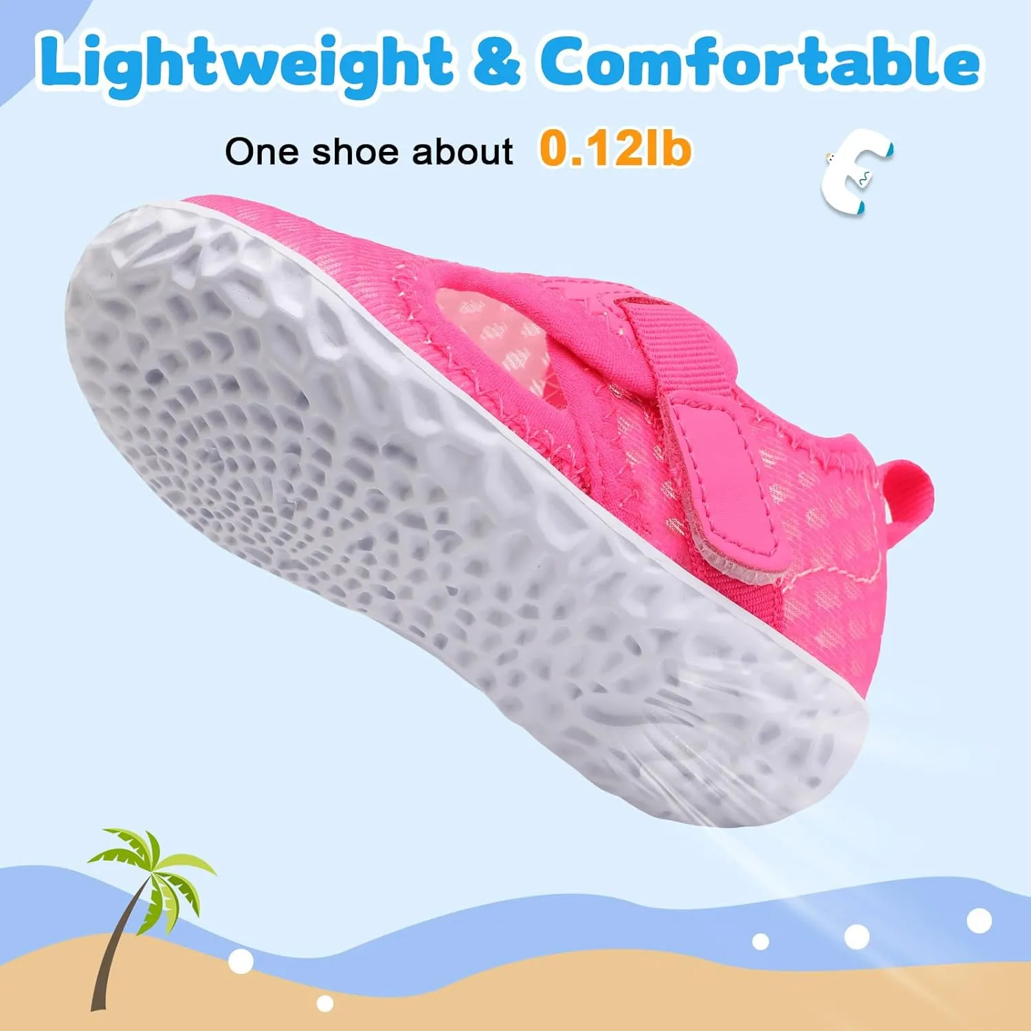 XIHALOOK Toddler Water Shoes for Boys Girls Kids Quick Dry Aqua Skin Barefoot for Beach Swim Pool River