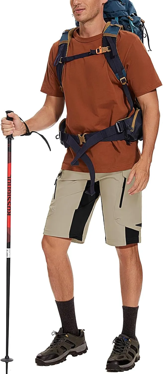 XKTTAC Men's Outdoor Quick Dry Lightweight Stretchy Shorts for Hiking, Tactical, Camping, Travel with 6 Pockets