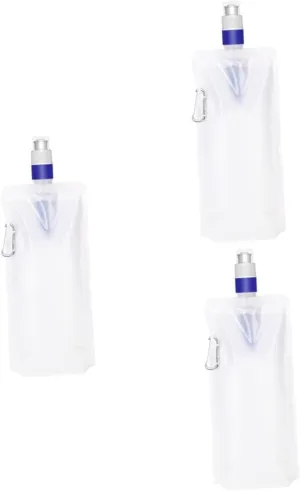 Yardwe 3pcs Portable Camping Water Bag Hiking Water Filter Bag Reusable Pouch