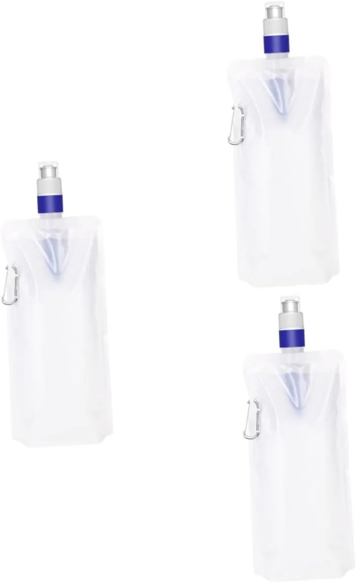Yardwe 3pcs Portable Camping Water Bag Hiking Water Filter Bag Reusable Pouch