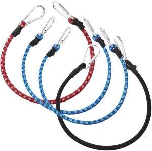 YARNOW 4pcs Portable Luggage Straps Bundling Belts for Secure Travel Packing Elastic Fix Straps for Car Roof Rack Van Trailer Mixed Colors for Easy Use