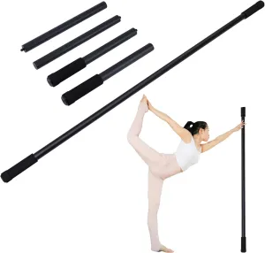 Yoga Stick, 5ft Adjustable Yoga Stretching Stick Stainless Steel Mobility Pole Equipment for Stretching Multifunctional Exercise Stick Accessories for Fitness, Balance, Stretching
