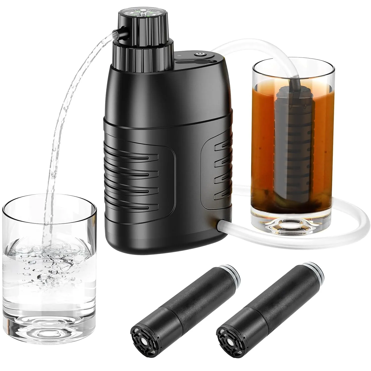 YOTAN Portable Water Filter - 0.01 Micron Purifier with Emergency Compass