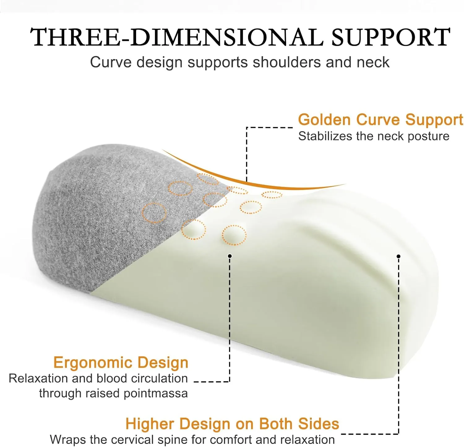 YOUR MOON Memory Foam Travel Pillows, Small Camping Pillow for Sleeping, Portable Backpacking Hammock Camp Pillow for Hiking&Car, Camping Accessories, Neck Support Pillow(Light Gray)