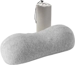 YOUR MOON Memory Foam Travel Pillows, Small Camping Pillow for Sleeping, Portable Backpacking Hammock Camp Pillow for Hiking&Car, Camping Accessories, Neck Support Pillow(Light Gray)