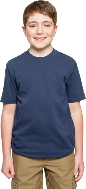 Youth UPF 30  Breathable Dri-Balance Short Sleeve T-Shirt, with Built-in Bug Protection, Navy, Small (8)