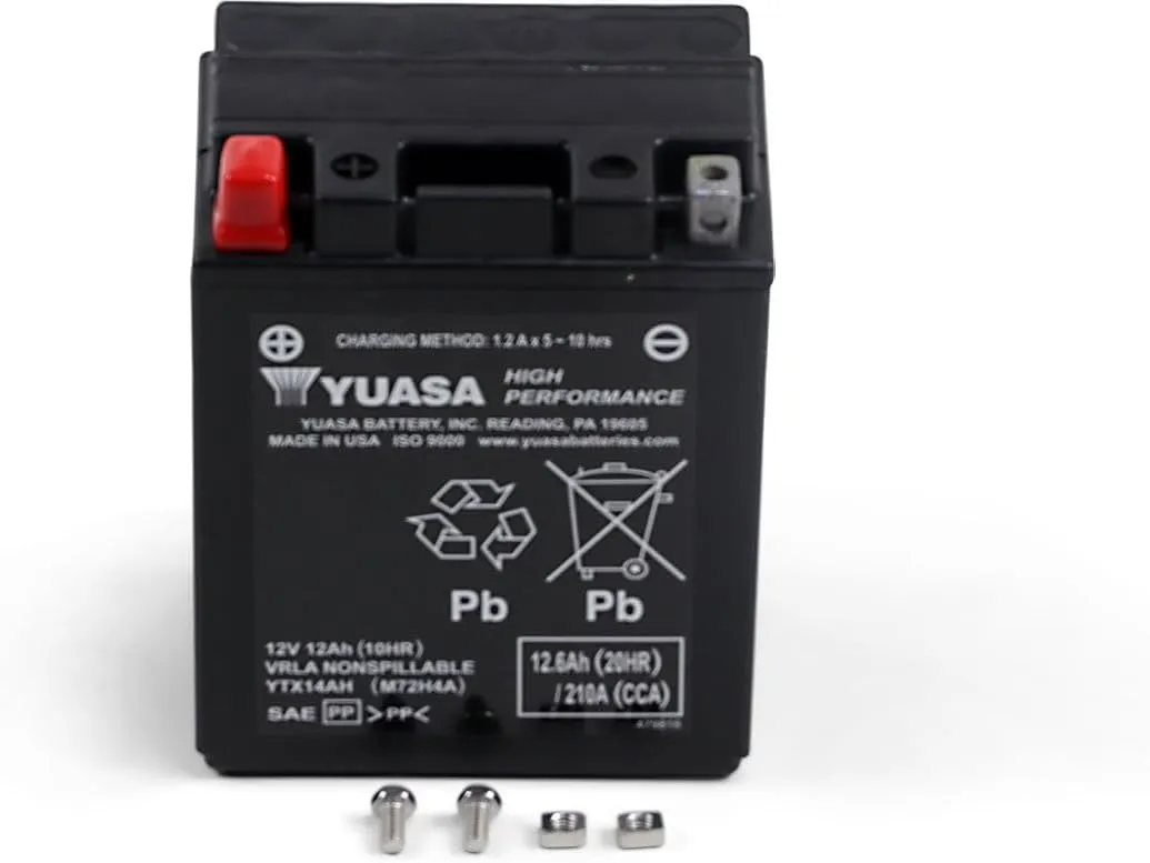 Yuasa YUAM72H4A YTX14AH Factory Activated H Series AGM Battery