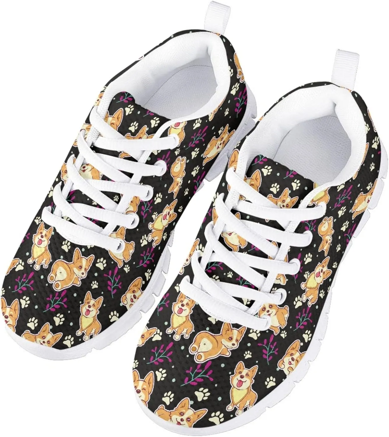 Yzaoxia Girls Tennis Shoes Size 11-5 Lightweight Running Sneakers Breathable Walking Shoes