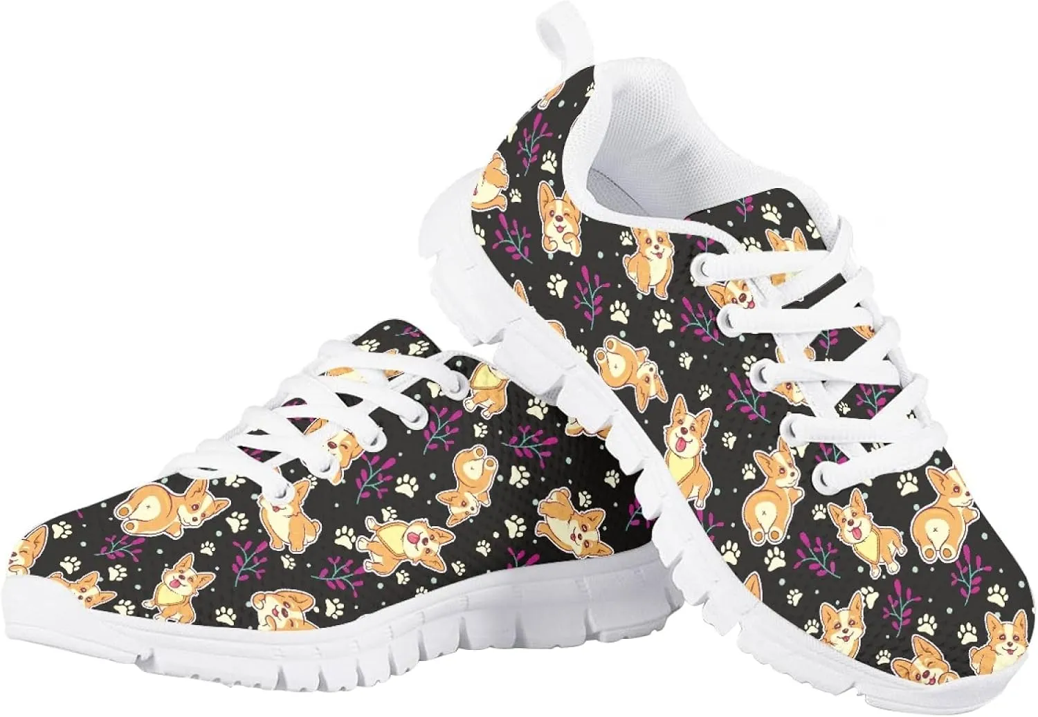 Yzaoxia Girls Tennis Shoes Size 11-5 Lightweight Running Sneakers Breathable Walking Shoes