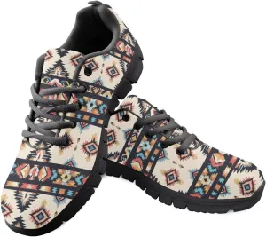 Yzaoxia Women Tennis Shoes Lace Up Breathable Sneakers Athletic Running Hiking Gym Shoes for Men