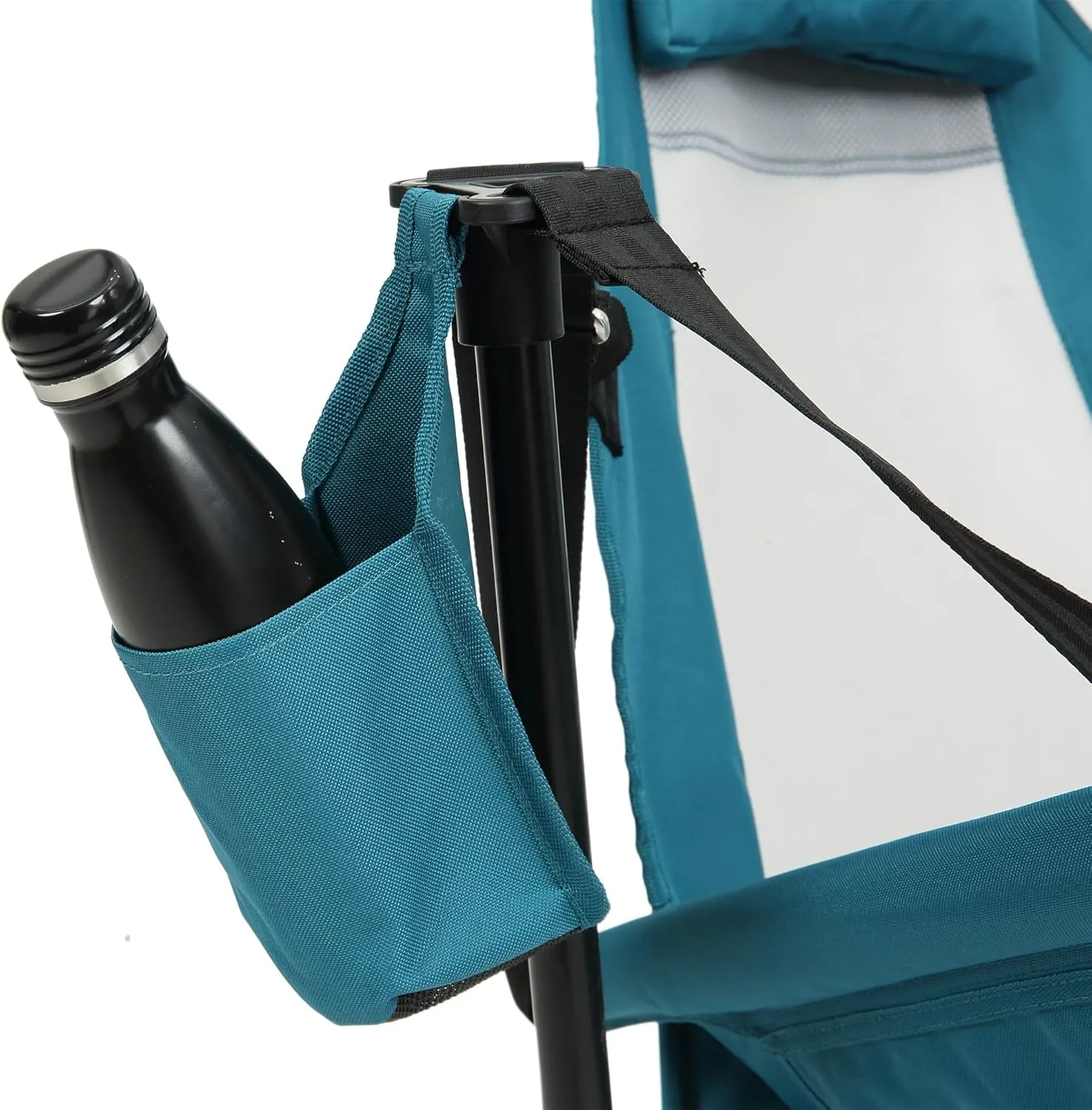 ZeHuoGe Hammock Camping Chair Set of 2, Folding Portable Rocking Chair, Adjustable Back Swinging Chair with Pillow Cup Holder, Recliner with Carry Bag for Outdoor Travel Lawn Backyard (Blue)