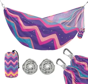 Zigzag Dots Colorful 330lb Capacity Outdoor Hammocks Backyard Hammock for Outside Camping Essentials hamaca para acampar